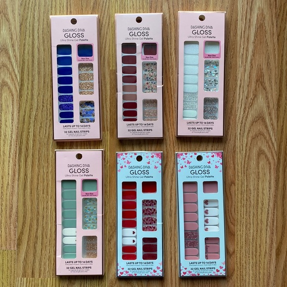 Dashing Diva Other - Dashing Diva Gloss Gel Nail Strips Bundle - 6 Boxes